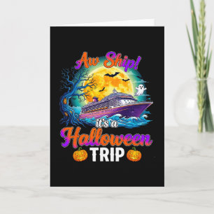 Halloween-Trip Lustige Cruise-Mannschaft Familienu Karte