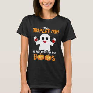Halloween Triplet Mama Funny Wine Shirt