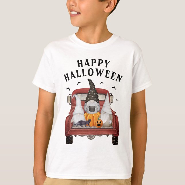 Halloween Truck Gnomes T - Shirt (Vorderseite)