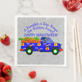 Halloween Truck Pumpkin Day Behalte Goblins weg Serviette