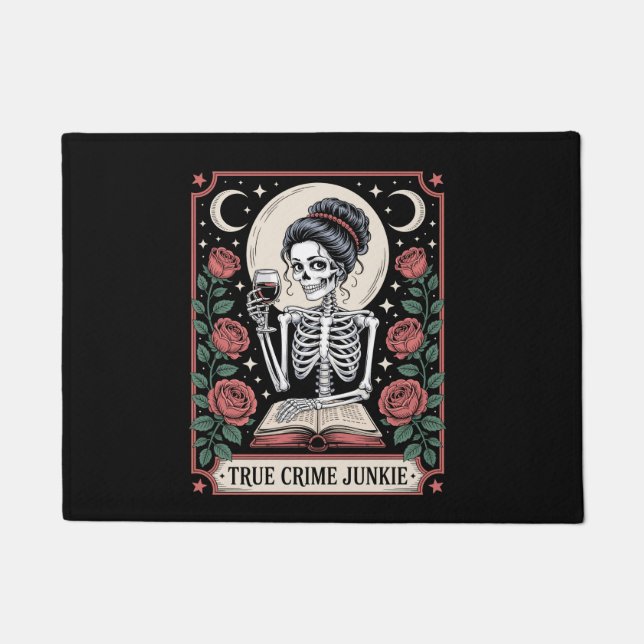 Halloween True Crime Junkie Tarot Card Fußmatte (Vorderseite)