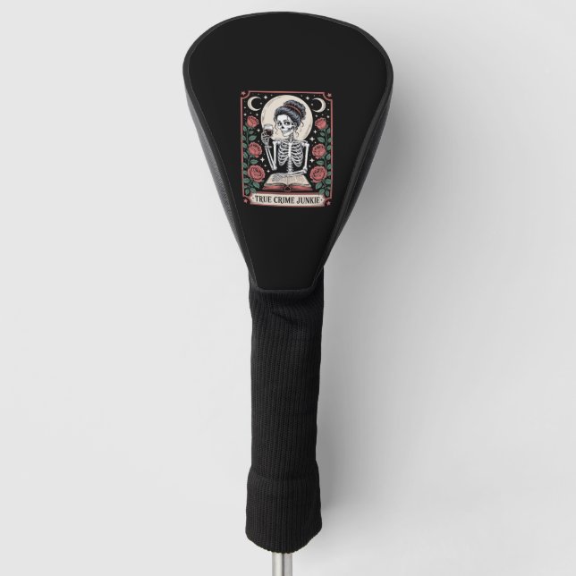 Halloween True Crime Junkie Tarot Card Golf Headcover (Vorderseite)