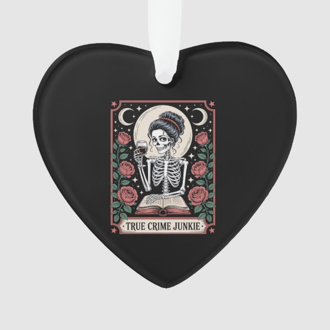 Halloween True Crime Junkie Tarotkarte Ornament (Vorderseite)
