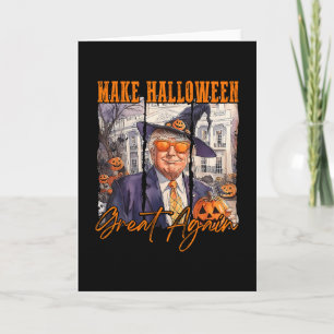 Halloween Trump macht Halloween zum großen Kürbis Karte