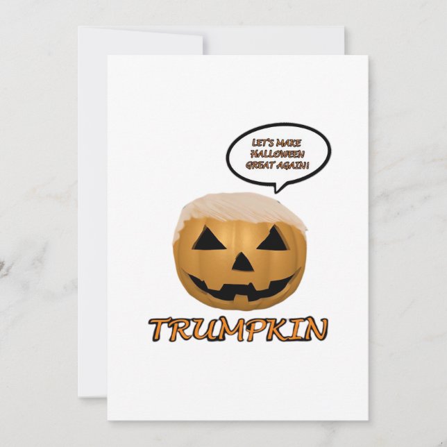Halloween Trumpkin Angepasst Feiertagskarte (Vorderseite)
