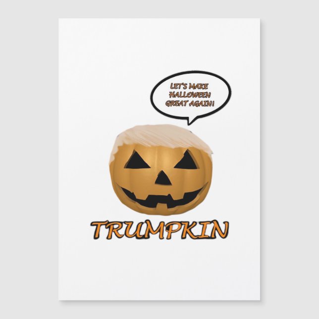 Halloween Trumpkin Angepasst Magnetkarte (Vorderseite)