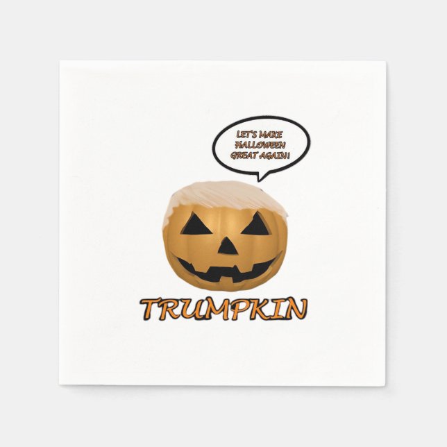Halloween Trumpkin Angepasst Serviette (Vorderseite)