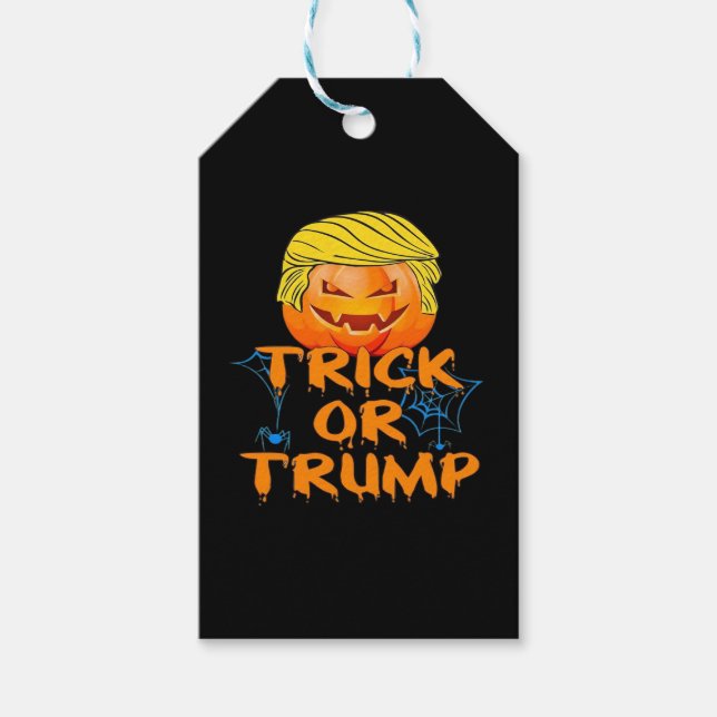 Halloween Trumpkin Classic Geschenkanhänger (Vorderseite)