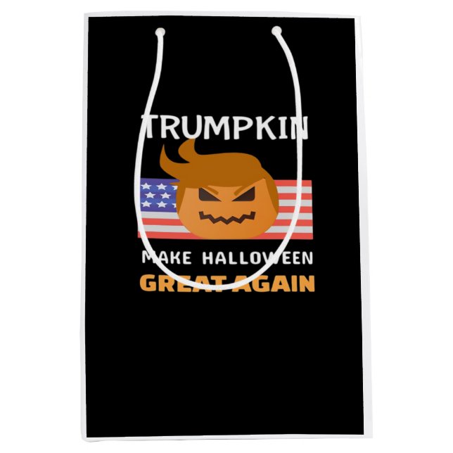 Halloween Trumpkin Classic Mittlere Geschenktüte (Vorderseite)