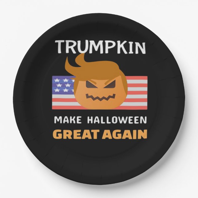 Halloween Trumpkin Classic Pappteller (Vorderseite)