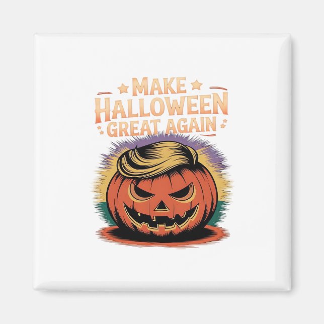 Halloween Trumpkin Design Magnet (Vorne)