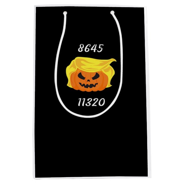 Halloween Trumpkin Design Mittlere Geschenktüte (Vorderseite)