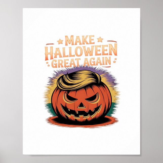 Halloween Trumpkin Design Poster (Vorne)