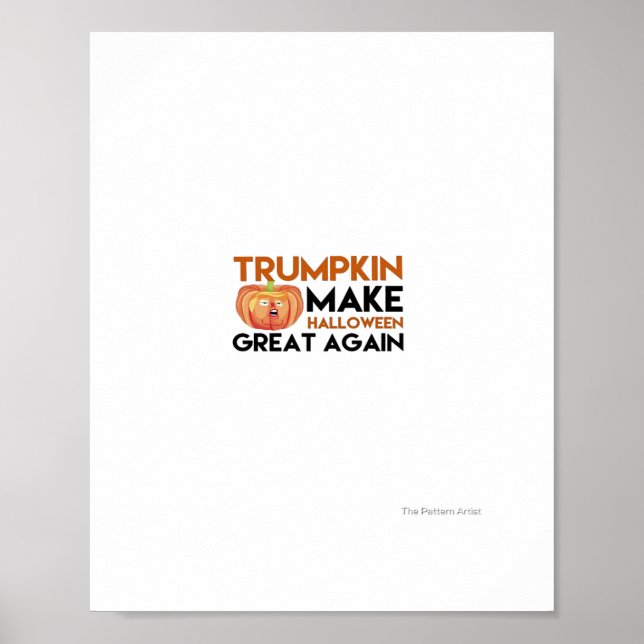 Halloween Trumpkin Funny - Classic Maga Costume De Poster (Vorne)