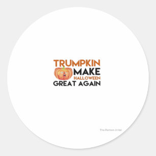 Halloween Trumpkin Funny - Classic Maga Costume De Runder Aufkleber
