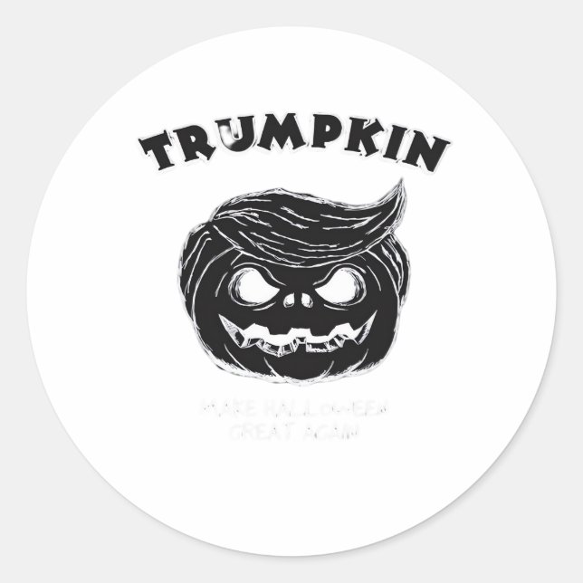 Halloween Trumpkin Funny Halloween-Kostüm Runder Aufkleber (Vorderseite)