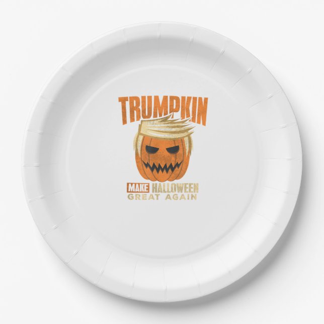 Halloween Trumpkin Funny macht Amerika großartig Pappteller (Vorderseite)