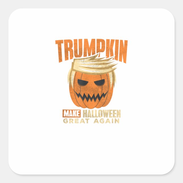 Halloween Trumpkin Funny macht Amerika großartig Quadratischer Aufkleber (Vorderseite)