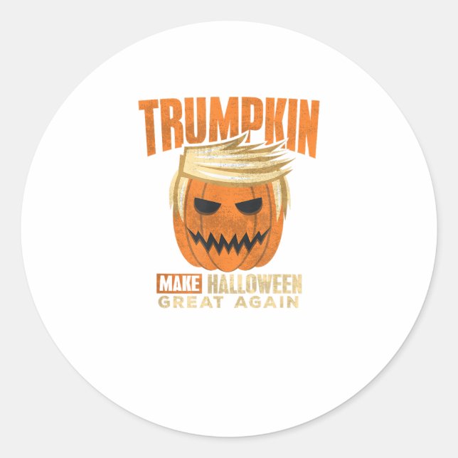 Halloween Trumpkin Funny macht Amerika großartig Runder Aufkleber (Vorderseite)