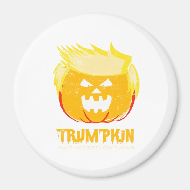 Halloween Trumpkin Funny Magnet (Vorne)
