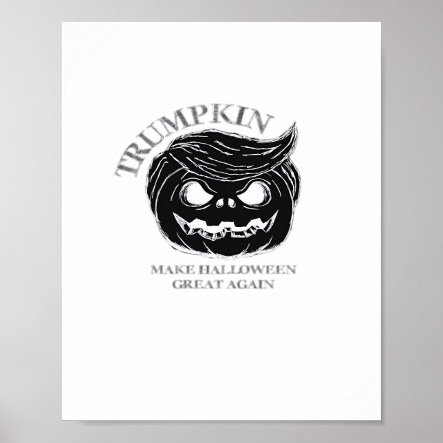 Halloween Trumpkin Funny & Niedliches Halloween-Ko Poster (Vorne)