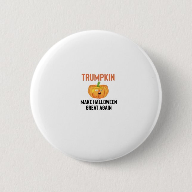 Halloween Trumpkin - Funny Pumpkin Graphen für Hal Button (Vorderseite)