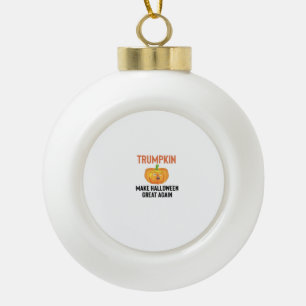 Halloween Trumpkin - Funny Pumpkin Graphen für Hal Keramik Kugel-Ornament
