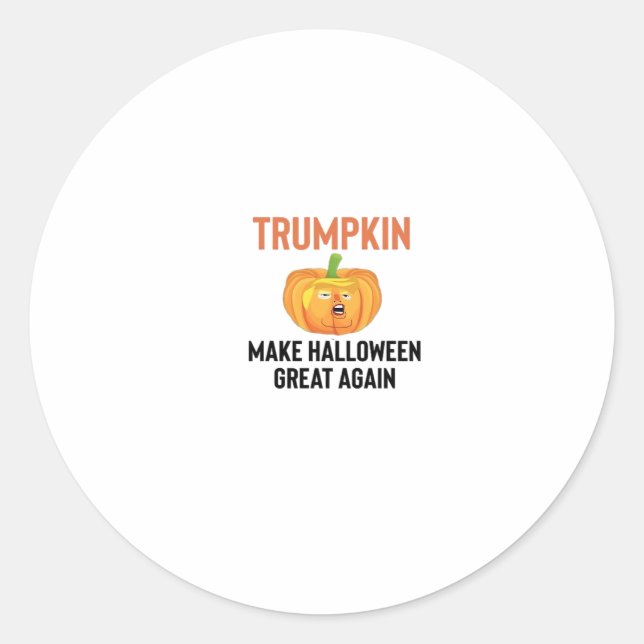 Halloween Trumpkin - Funny Pumpkin Graphen für Hal Runder Aufkleber (Vorderseite)