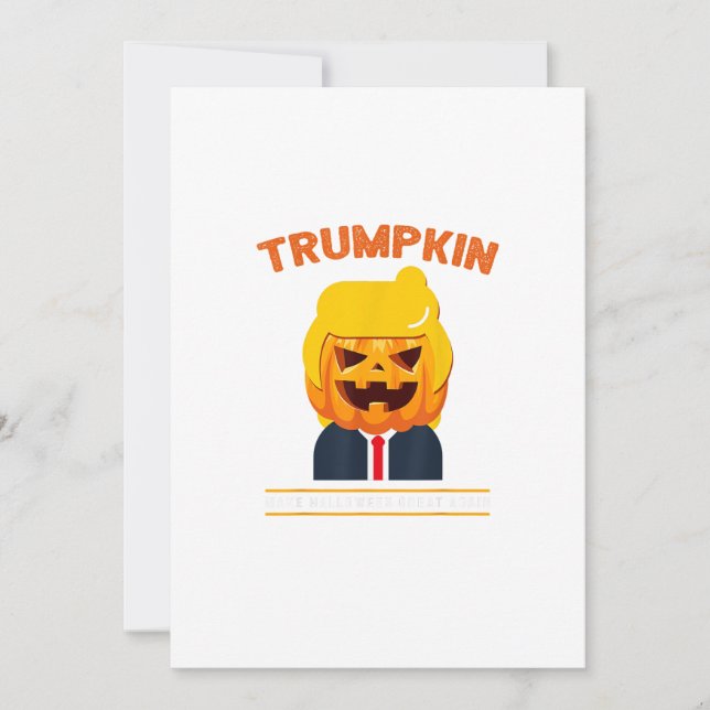 Halloween Trumpkin Funny Pumpkin Halloween Feiertagskarte (Vorderseite)