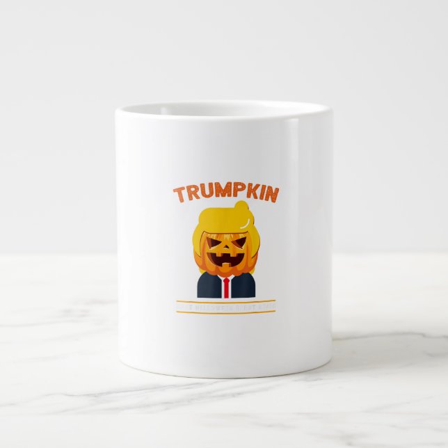 Halloween Trumpkin Funny Pumpkin Halloween Jumbo-Tasse (Vorderseite)