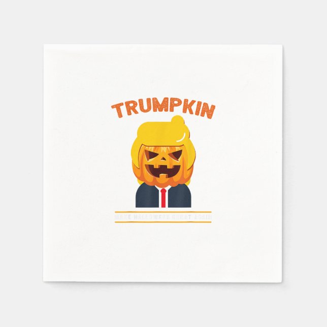 Halloween Trumpkin Funny Pumpkin Halloween Serviette (Vorderseite)