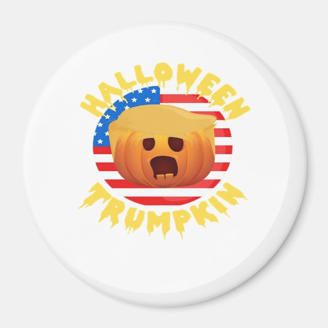Halloween Trumpkin Funny Pumpkin Parody Magnet (Vorne)