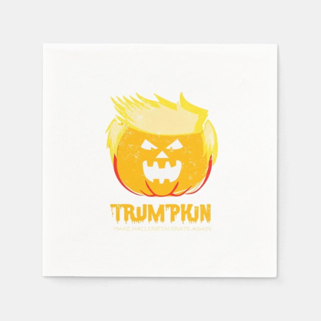 Halloween Trumpkin Funny Serviette (Vorderseite)
