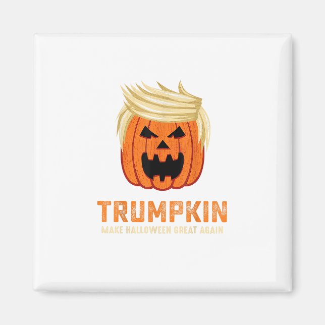 Halloween Trumpkin Funny - Spooky Parody Slogan Magnet (Vorne)