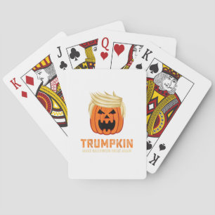 Halloween Trumpkin Funny - Spooky Parody Slogan Spielkarten