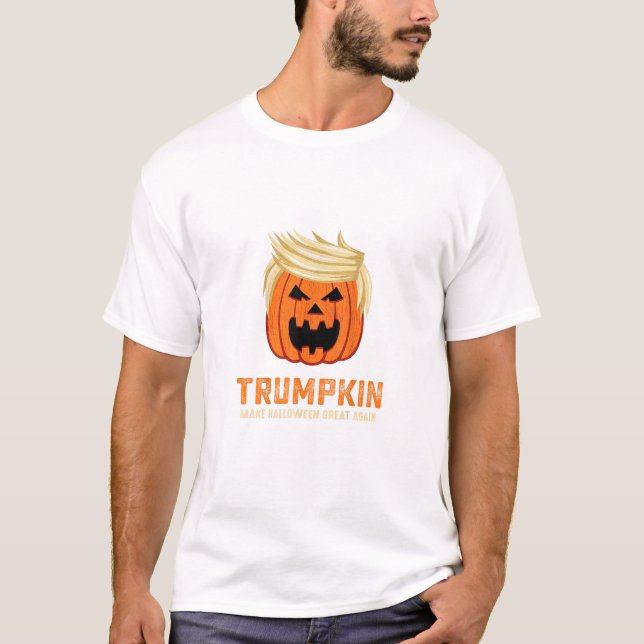 Halloween Trumpkin Funny - Spooky Parody Slogan T-Shirt (Vorderseite)