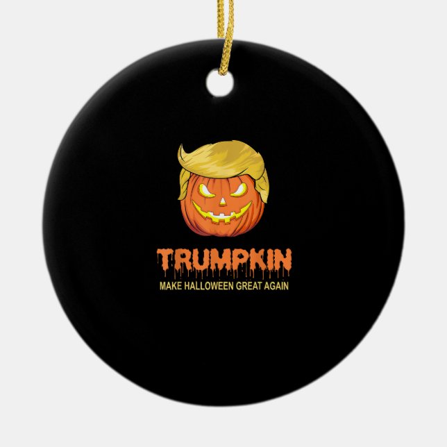 Halloween Trumpkin - Halloween Great Again De Keramik Ornament (Vorne)