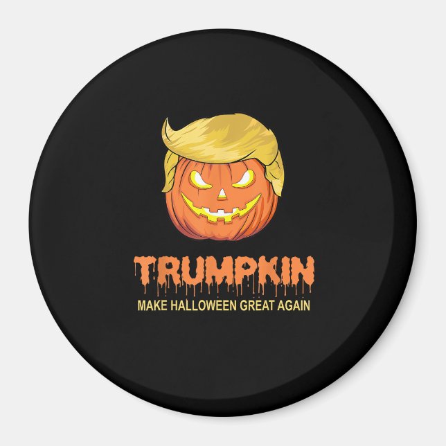 Halloween Trumpkin - Halloween Great Again De Magnet (Vorne)