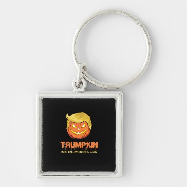 Halloween Trumpkin - Halloween Great Again De Schlüsselanhänger (Vorne)