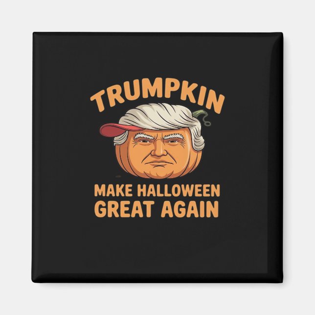 Halloween Trumpkin Halloween Great Again Funn Magnet (Vorne)