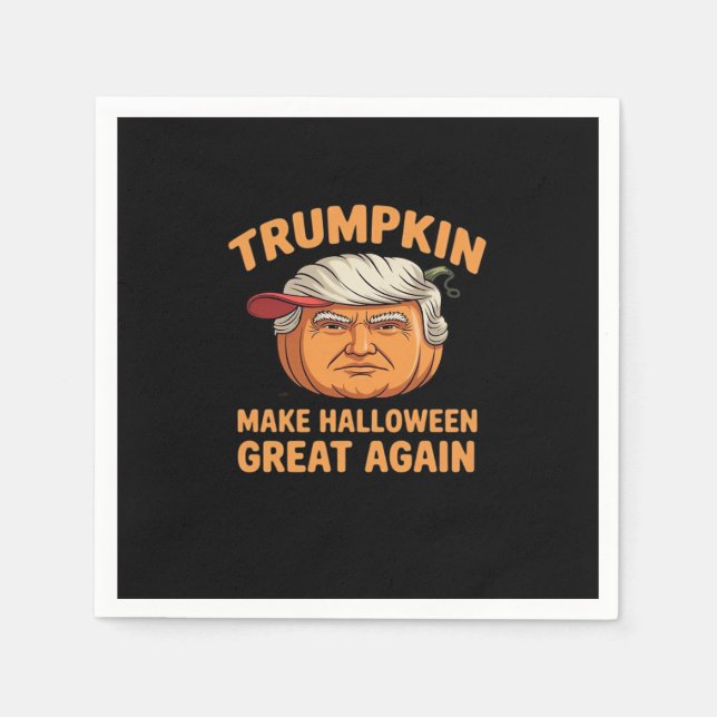 Halloween Trumpkin Halloween Great Again Funn Serviette (Vorderseite)