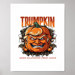 Halloween Trumpkin Halloween Great Again Tren Poster