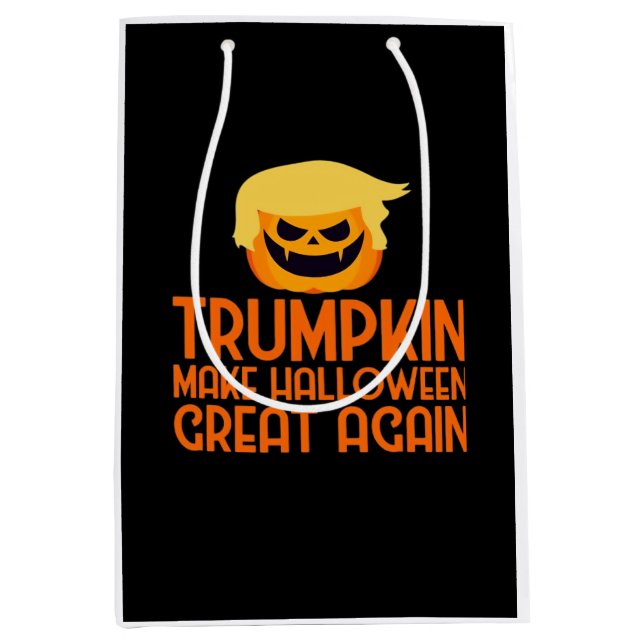 Halloween Trumpkin macht Halloween erneut großarti Mittlere Geschenktüte (Vorderseite)