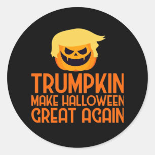 Halloween Trumpkin macht Halloween erneut großarti Runder Aufkleber