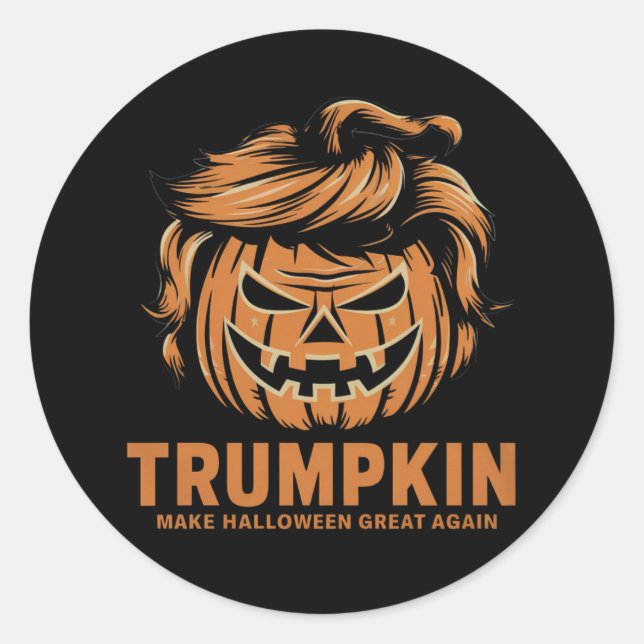 Halloween Trumpkin macht Halloween erneut großarti Runder Aufkleber (Vorderseite)