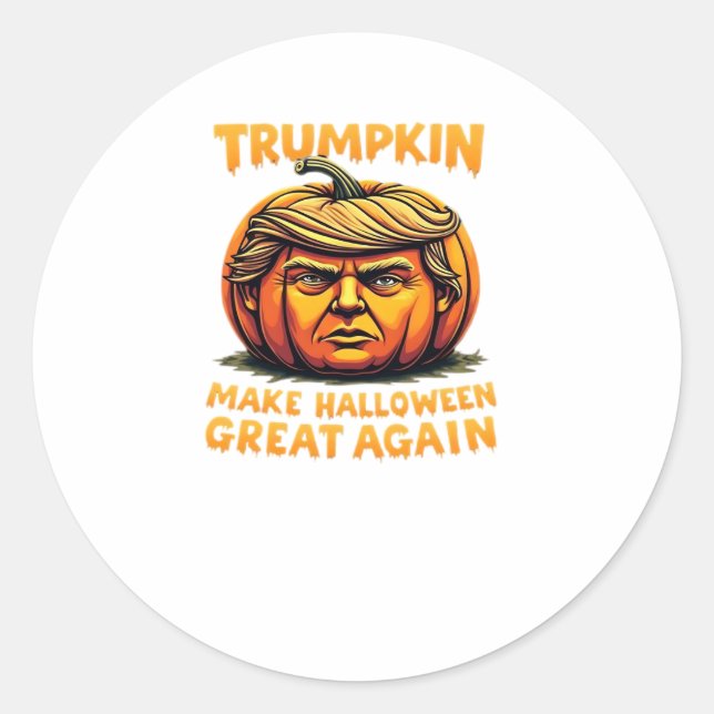 Halloween Trumpkin macht Halloween erneut großarti Runder Aufkleber (Vorderseite)