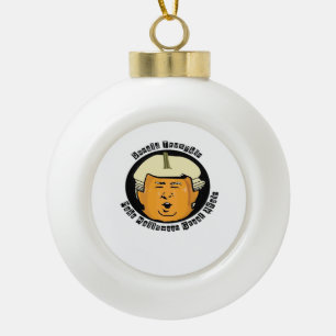 Halloween Trumpkin Pumpkin Classic Keramik Kugel-Ornament