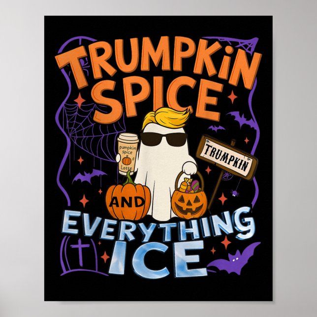 Halloween Trumpkin Sce und alles, was eis Pumpkin Poster (Vorne)