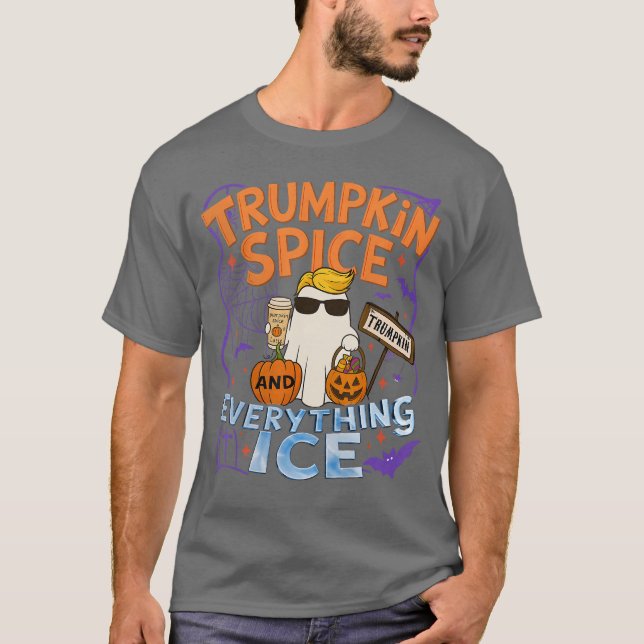Halloween Trumpkin Spice and Everything Ice Pumpki T-Shirt (Vorderseite)