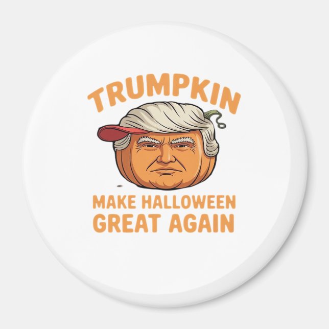 Halloween Trumpkin - Spooky Parody-Zitat für Hallo Magnet (Vorne)
